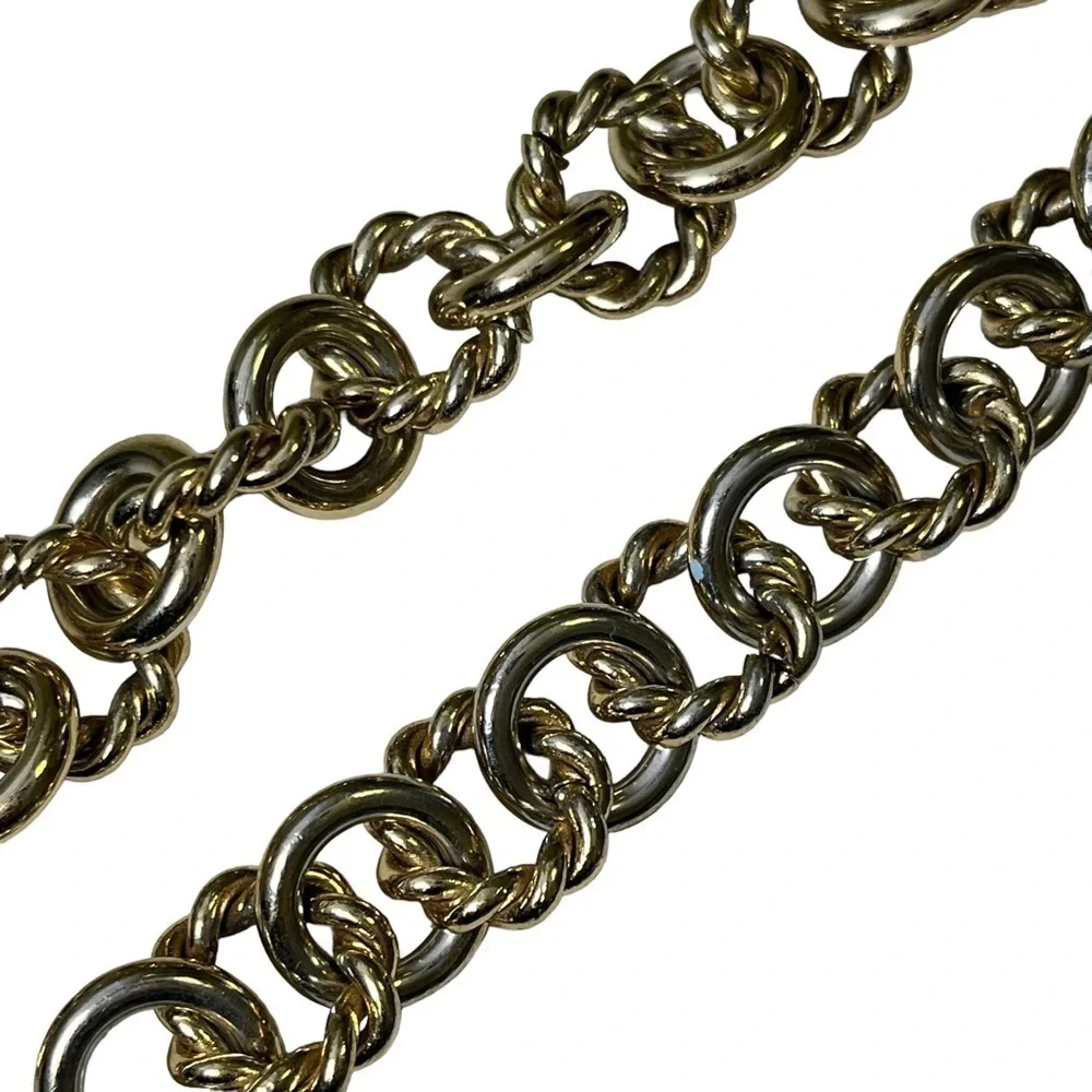 J Crew Gold Chunky Chain Bracelets Nautical - Picture 7 of 9